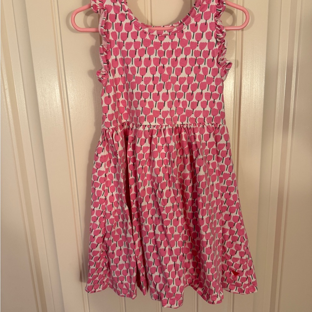 Pink Chicken Tulip Pink Smocked Tiered Sundress with Flutter Sleeves